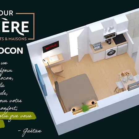 Le Cocon - Netflix/wifi Fibre - Sejour Lozere Apartment Mende